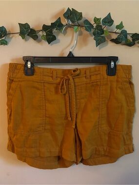 Old Navy Women's Drawstring Shorts in Mustard Yellow